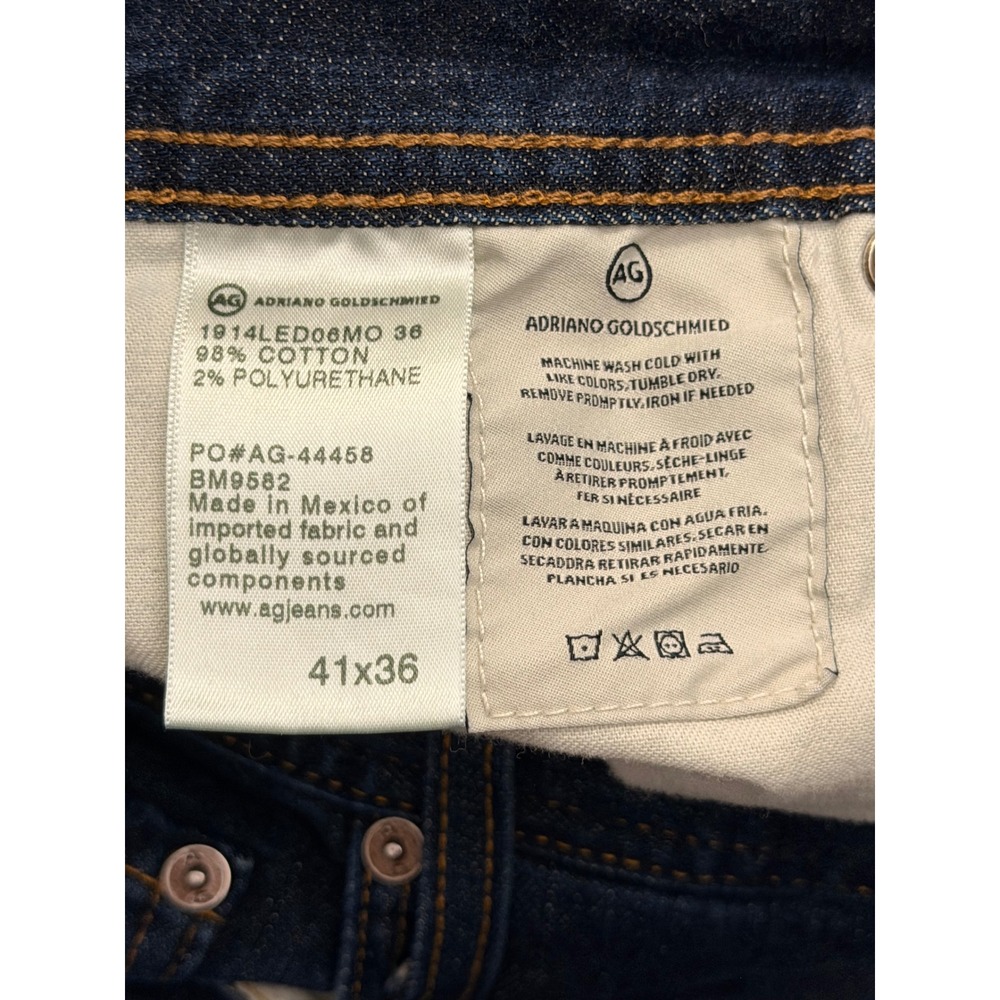 AG Adriano Goldschmied Men's Dark Wash Straight Leg Jeans Size 41x36 - Picture 7 of 7